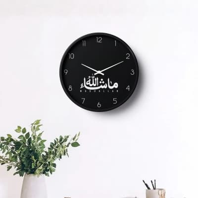 মাশাল্লাহ ক্যালিগ্রাফি রাউন্ড ক্লক
